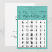 Minimalistisch sparen het Onderzoek van Word van d Kaart (Voorkant / Achterkant)