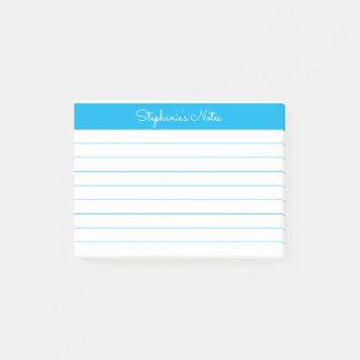 Minimalistisch speciaal uitgelijnd hemelsblauw post-it® notes