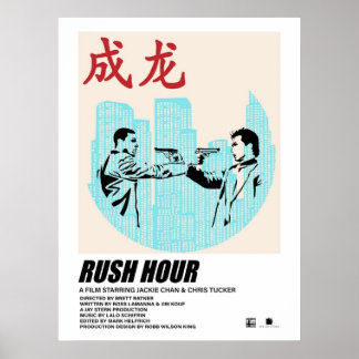 Minimalistisch spitsuur poster
