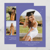 Minimalistisch Star Arch 5 Photo Afstuderen Aankondiging (Voorkant / Achterkant)