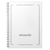 Minimalistisch sterpictogram Elegant Notitieboek (Voorkant)