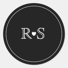 minimalistisch | STICKER | INITIALEN | Zwart