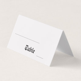 Minimalistisch Stijl Trouwtafel Nummer Kaart