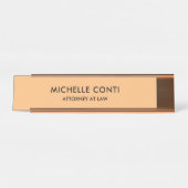 Minimalistisch stijlvol, modern bureau naambordje (Voorkant)