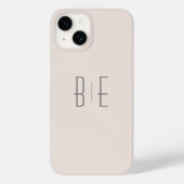 Minimalistisch stijlvol monogram iPhone Case (Achterkant)