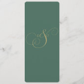 Minimalistisch Stijlvol Trouwmonogram Programma (Achterkant)