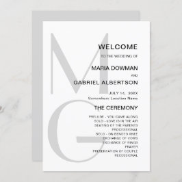 Minimalistisch stijlvol. Typografische monogram We Programma