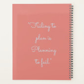 Minimalistisch stoffig Roos op maat persoonlijk Ma Planner (Achterkant)