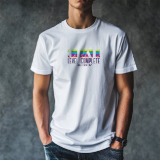 Minimalistisch streepjespatroon voor afstudeerders t-shirt