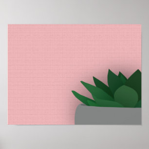 Minimalistisch succulent poster