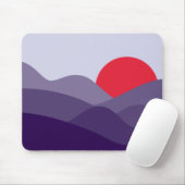 Minimalistisch Sun Cyber Grape Paars Muismat (Met muis)