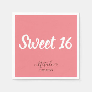 Minimalistisch Sweet 16 Party Napkins Servet