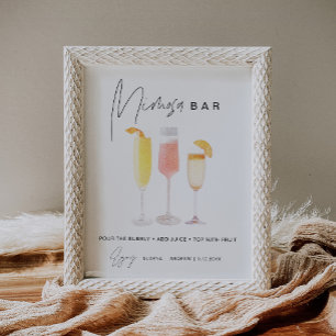 Minimalistisch symbool voor minimosa-balk HARLOW Poster