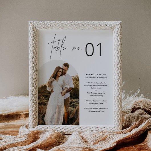 Minimalistisch tabelnummer bij HARLOW met vette fe Poster