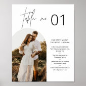 Minimalistisch tabelnummer bij HARLOW met vette fe Poster (Voorkant)