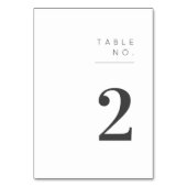 Minimalistisch tabelnummer kaart (Voorkant)