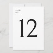 Minimalistisch Tafelnummer Bruiloft Zitplaatsen Ka (Voorkant)
