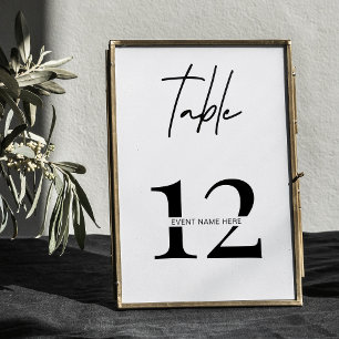 Minimalistisch tafelnummer Gala Dinner Business Ev