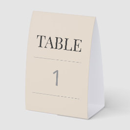Minimalistisch Tafelnummer Trouwfeest Zachte Latte