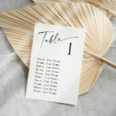 Minimalistisch tafelnummer Zitkaart Eenvoudige Kaa