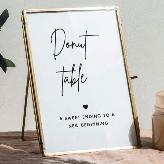 Minimalistisch teken van Donut Bar | Teken van de Poster