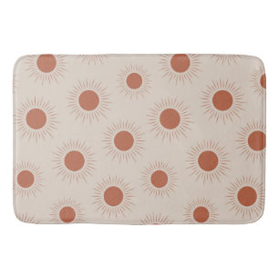 Minimalistisch Terracotta Abstract Boho Zonnepatro Badmat
