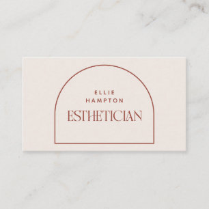 Minimalistisch terracotta Arch Beauty Esthetician  Visitekaartje