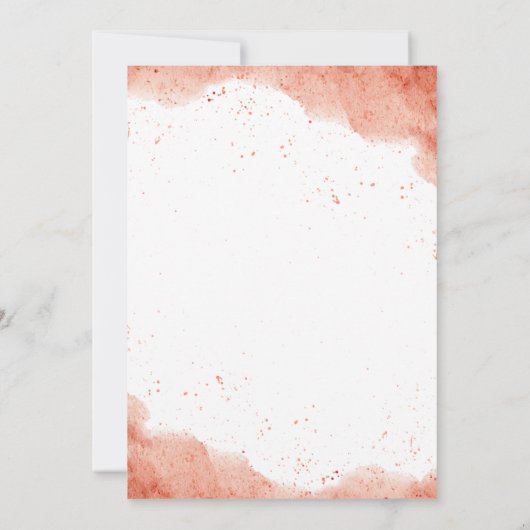 Minimalistisch Terracotta Boho woestijn Baby showe Kaart (Achterkant)