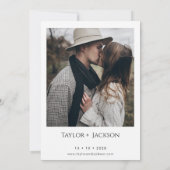 Minimalistisch terracotta Italic Calligraphy Weddi Kaart (Achterkant)