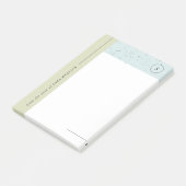 Minimalistisch Terrazzo Monogram Post-its - Groen Post-it® Notes (Schuin)
