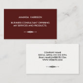 Minimalistisch textiel met geëmailleerd element ro visitekaartje (Voorkant / Achterkant)