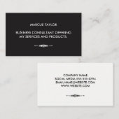 Minimalistisch textueel met geëmailleerd element visitekaartje (Voorkant / Achterkant)