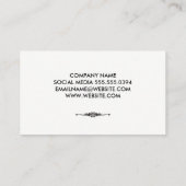 Minimalistisch textueel met geëmailleerd element visitekaartje (Achterkant)