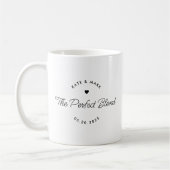 Minimalistisch 'The Perfect Blend' Huwelijkscadeau Koffiemok (Links)