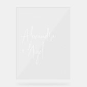Minimalistisch transparant Classy Wedding Welkom Acryl Bord (Voorkant)