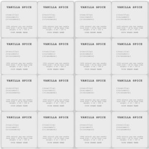 Minimalistisch transparant kaarsetiket sticker