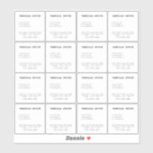 Minimalistisch transparant kaarsetiket sticker (Vel)