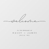 Minimalistisch, transparant Poster voor bruiloft Raamsticker (Vel)