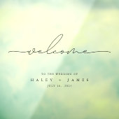 Minimalistisch, transparant Poster voor bruiloft Raamsticker (Vel 3)