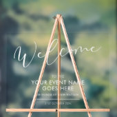 Minimalistisch transparant zakelijk evenement Welk Acryl Bord (Neutraal)