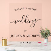 Minimalistisch trendy bruiloft welkom acryl bord (Huwelijk)