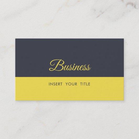 Minimalistisch Trendy Inkwell Geel Visitekaartje (Voorkant)