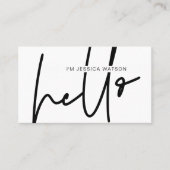Minimalistisch Trendy Monogram Chic Black & White Visitekaartje (Voorkant)