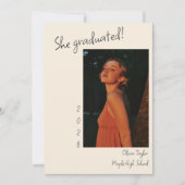 Minimalistisch Trendy Unique Senior Foto Afstudere Aankondiging (Voorkant)