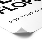 Minimalistisch trouwbord voor zwarte en witte Teen Poster (Hoek)