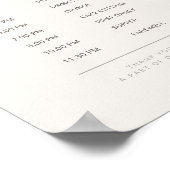 Minimalistisch trouwbord | Warm Wit Poster (Hoek)
