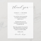 Minimalistisch trouwmenu en bedankkaart menu (Achterkant)