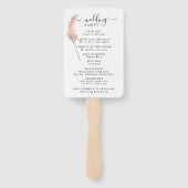Minimalistisch Trouwprogramma met Blush Pampas Gra Handwaaier (Achterkant)