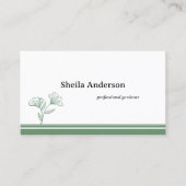 Minimalistisch tuingroen lef visitekaartje (Voorkant)