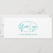 Minimalistisch Turquoise Aqua Modern cadeaubon (Achterkant)